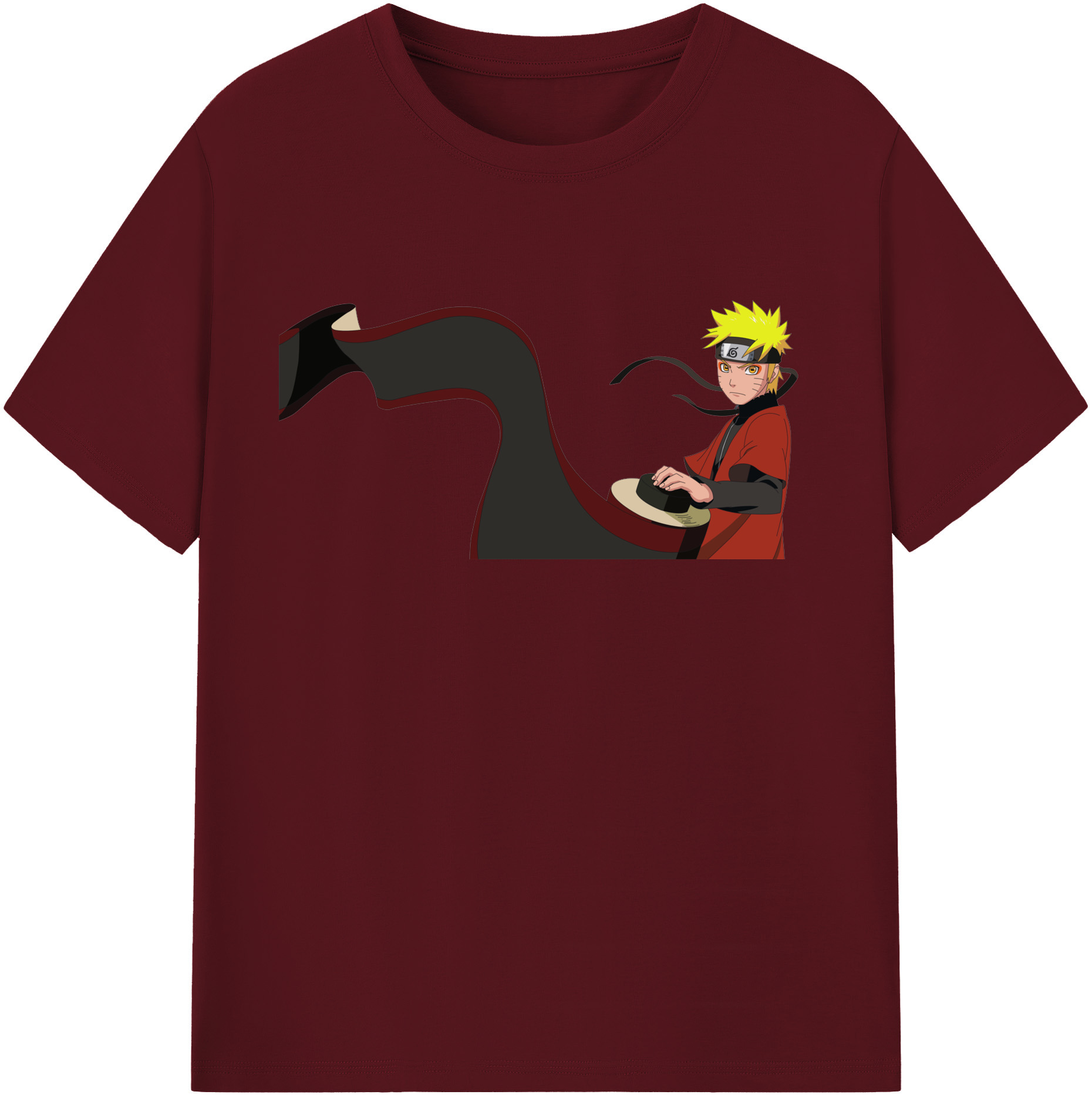 （画像用） NARUTO -ナルト- うずまき ナルト Uzumaki Naruto 綿100％半袖Tシャツ（フロントプリント）